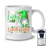 Personalized Custom Name Lucky To Be A Lunch Lady; Amazing St. Patrick's Day Gnome T-Shirt