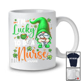 Personalized Custom Name Lucky To Be A Nurse; Amazing St. Patrick's Day Gnome Shamrocks T-Shirt