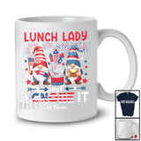 Personalized Custom Name Lunch Lady And I Gnomes It; Joyful 4th Of July Patriotic Gnome; Family T-Shirt