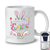 Personalized Custom Name Lunch Lady Easter Crew; Adorable Easter Bunny Ears; Family T-Shirt
