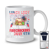 Personalized Custom Name Lunch Lady Real Firecrackers; Joyful 4th Of July Fireworks; Patriotic T-Shirt