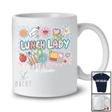 Personalized Custom Name Lunch Lady; Awesome Lunch Lady Floral Back To School T-Shirt
