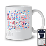 Personalized Custom Name Lunch Lady; Fantastic 4th Of July American Flag; Patriotic T-Shirt