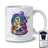 Personalized Custom Name Macaw Disco Sunglasses Playing Rock Guitar; Joyful Guitarist Music T-Shirt