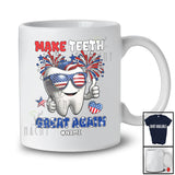 Personalized Custom Name Make Teeth Great Again; Humorous 4th of July Dental Assistant Dentist T-Shirt