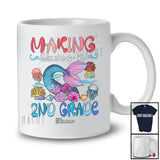 Personalized Custom Name Making Waves In 2nd Grade; Lovely Back To School Girls Mermaid Tail T-Shirt