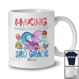 Personalized Custom Name Making Waves In 3rd Grade; Lovely Back To School Girls Mermaid Tail T-Shirt