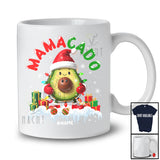 Personalized Custom Name Mamacado; Adorable Christmas Santa Avocado Mama Pregnancy; Vegan T-Shirt
