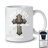 Personalized Custom Name Man Of God Husband Dad Papa; Amazing Father's Day Cross; Family T-Shirt