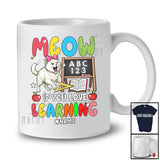 Personalized Custom Name Meow If You Love Learning; Lovely Back To School Cat Teacher T-Shirt