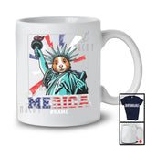 Personalized Custom Name Merica, Humorous 4th Of July Liberty Guinea Pig, Animal Patriotic T-Shirt
