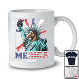 Personalized Custom Name Merica, Humorous 4th Of July Liberty Horse, Farmer Patriotic Group T-Shirt