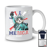 Personalized Custom Name Merica, Humorous 4th Of July Liberty Maltipoo Owner, Patriotic T-Shirt