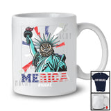 Personalized Custom Name Merica, Humorous 4th Of July Liberty Owl, Animal Patriotic T-Shirt