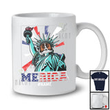 Personalized Custom Name Merica, Humorous 4th Of July Liberty Papillon, Wild Animal Patriotic T-Shirt