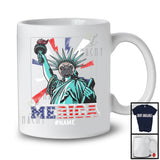 Personalized Custom Name Merica, Humorous 4th Of July Liberty Pug Owner, Patriotic T-Shirt