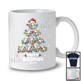 Personalized Custom Name Merry Ballmas; Joyful Santa Baseball Christmas Tree; Sport Player Team T-Shirt