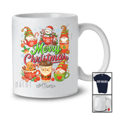 Personalized Custom Name Merry Christmas; Lovely Collection Gnomes Coffee; Snowing Family T-Shirt