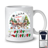 Personalized Custom Name Merry Christmas; Lovely Three ASL Cows; X-mas Moon Sign Language T-Shirt