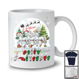 Personalized Custom Name Merry Christmas; Lovely Three ASL Horses; X-mas Moon Sign Language T-Shirt