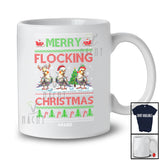 Personalized Custom Name Merry Flocking; Wonderful Christmas Sweater Three Cockatiel; Bird T-Shirt
