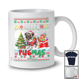 Personalized Custom Name Merry Pugmas; Amazing Christmas Lights Sweater Pug Santa; Family T-Shirt