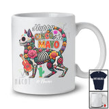 Personalized Custom Name Mexican Skeleton Cat; Amazing Cinco De Mayo Cat Owner Flowers T-Shirt