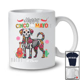 Personalized Custom Name Mexican Skeleton Dog; Amazing Cinco De Mayo Dog Owner Flowers T-Shirt