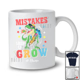 Personalized Custom Name Mistakes Help Us Grow; Joyful First Day Of School T-Rex; Teacher T-Shirt