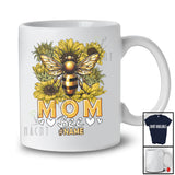 Personalized Custom Name Mom Bee; Lovely Mother's Day Bee Sunflower; Beekeeper Family Group T-Shirt