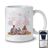 Personalized Custom Name Mom Dad Daughter, Lovely 4th Of July Firework, Patriotic Family T-Shirt