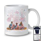 Personalized Custom Name Mom Dad Son, Lovely 4th Of July Firework, Patriotic Family T-Shirt