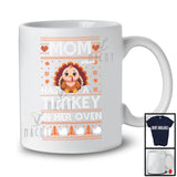 Personalized Custom Name Mom Has A Turkey In Her Oven; Lovely Thanksgiving Pregnancy Sweater T-Shirt