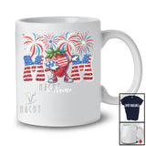 Personalized Custom Name Mom; Humorous 4th Of July Mother's Day Dabbing Strawberry Fruit T-Shirt