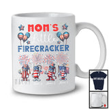 Personalized Custom Name Mom's Little Firecracker, Proud 4th Of July Fireworks, Patriotic T-Shirt