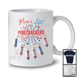 Personalized Custom Name Mom's Little Firecrackers, Proud 4th Of July Fireworks, Family Patriotic T-Shirt