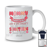 Personalized Custom Name Mommy Knows Everything Make Up Something; Joyful Mother's Day Groovy T-Shirt