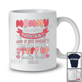 Personalized Custom Name Mommy Knows Everything Makes Stuff Up; Joyful Mother's Day Groovy T-Shirt
