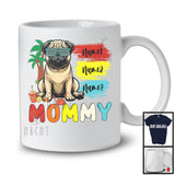 Personalized Custom Name Mommy, Cute Summer Vacation Pug Sunglasses, Family Group T-Shirt
