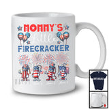 Personalized Custom Name Mommy's Little Firecracker, Proud 4th Of July Fireworks, Patriotic T-Shirt