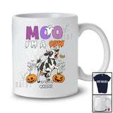 Personalized Custom Name Moo I'm A Cow; Scary Halloween Cow Boo Ghost Pumpkin; Farmer T-Shirt