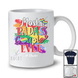 Personalized Custom Name Most Badass Couple Ever; Colorful LGBTQ Pride Gay Rainbow Hearts T-Shirt