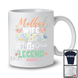 Personalized Custom Name Mother Wife Math Teacher Legend, Adorable Mother's Day Flowers T-Shirt