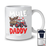 Personalized Custom Name Mule Dad; Lovely Father's Day Mule On Trailer Tractor; Farmer Family T-Shirt