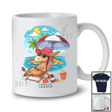 Personalized Custom Name Mule On Beach; Lovely Summer Vacation Palm Tree; Hawaiian Family T-Shirt