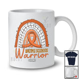 Personalized Custom Name Multiple Sclerosis Warrior; Lovely Orange Ribbon Rainbow; Family Group T-Shirt