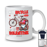 Personalized Custom Name My Bicycle Is My Valentine; Lovely Hearts Gnomes Rose; Family T-Shirt
