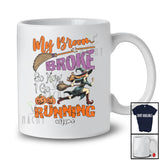 Personalized Custom Name My Broom Broke I Go Running; Joyful Halloween Witch Family T-Shirt