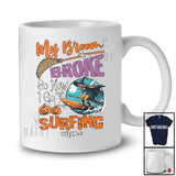 Personalized Custom Name My Broom Broke I Go Surfing; Joyful Halloween Witch Family T-Shirt