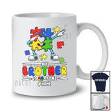 Personalized Custom Name My Brother Is Au-some; Joyful Autism Awareness Puzzle Dabbing T-Shirt